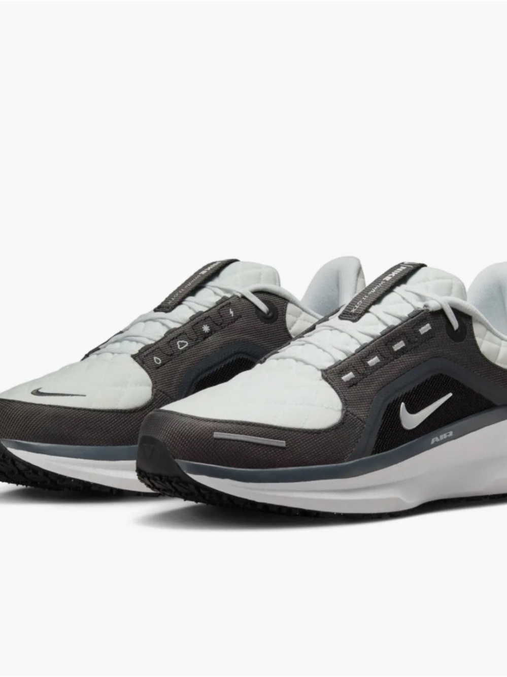 Nike White and Black Quilted Golf Shoes - Picture 3 of 8